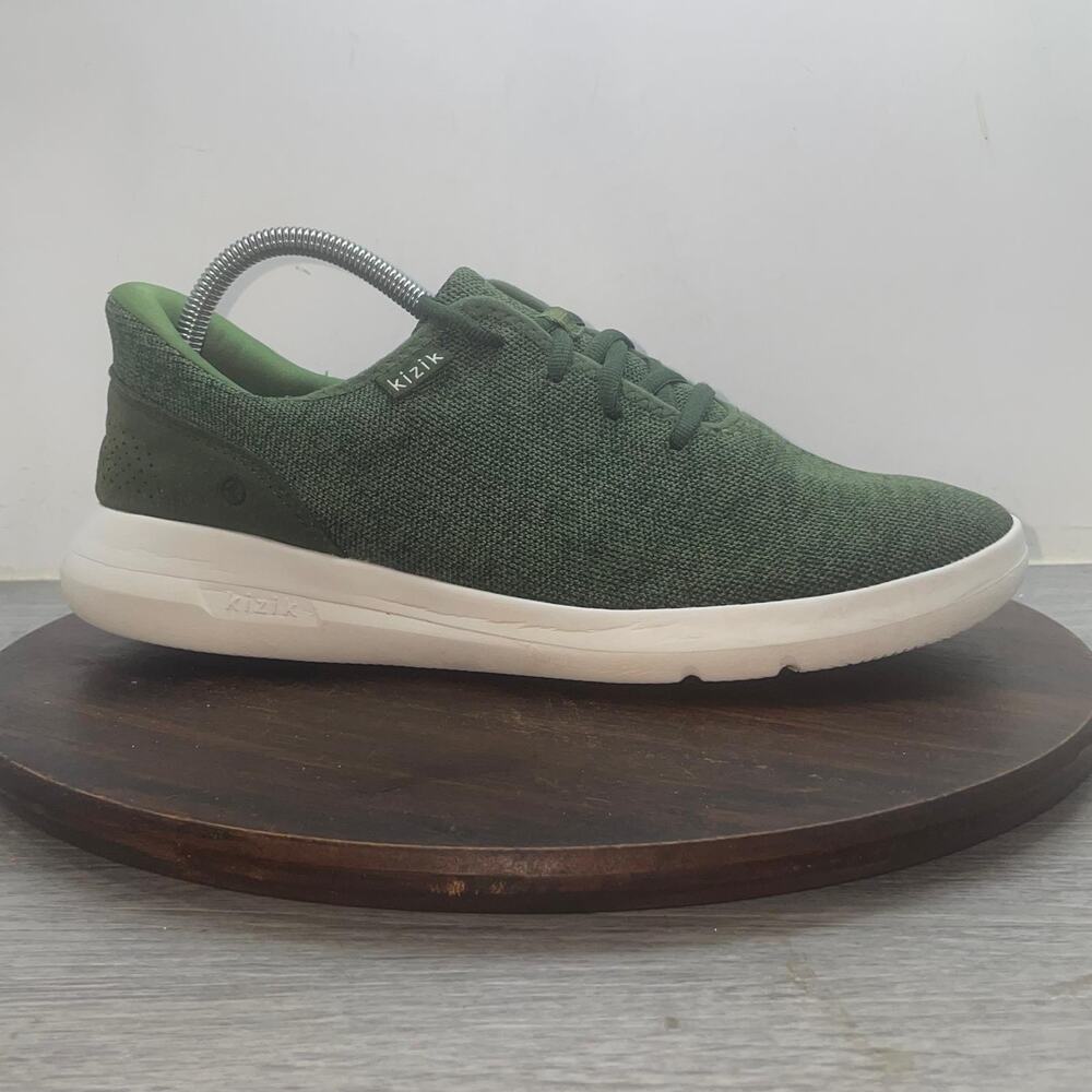 Kizik Madrid Eco Knit Mens Shoes Size 10 Green Hands Free Slip On Sneakers